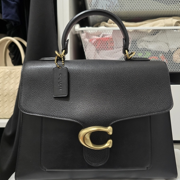 Coach Handbags - Coach Black Satchel with Gold Accent